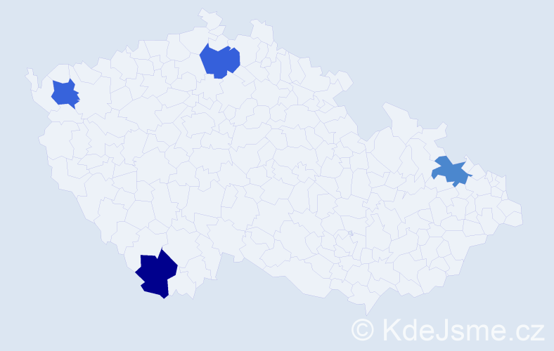 Jméno: 'Nicolas Josef', počet výskytů 4 v celé ČR