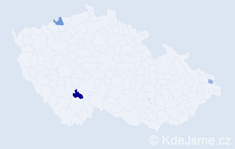 Jméno: 'Samuel Robert', počet výskytů 3 v celé ČR