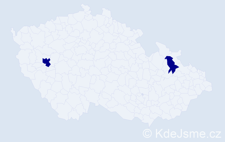 Jméno: 'Julie Izabela', počet výskytů 2 v celé ČR