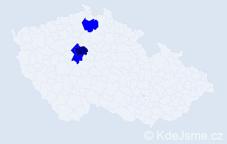 Jméno: 'Ioseb', počet výskytů 4 v celé ČR