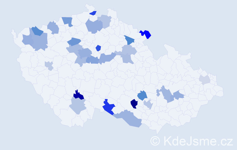 Jméno: 'Jevgenij', počet výskytů 40 v celé ČR