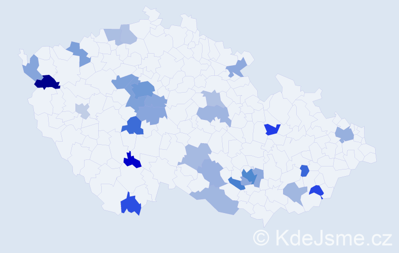 Jméno: 'Susan', počet výskytů 58 v celé ČR