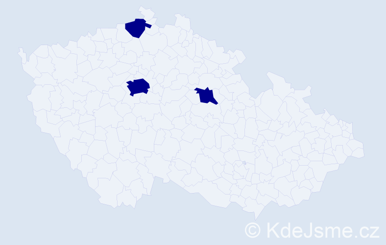 Jméno: 'Jana Elisabeth', počet výskytů 3 v celé ČR