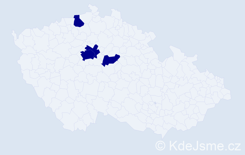 Jméno: 'Bedri', počet výskytů 4 v celé ČR