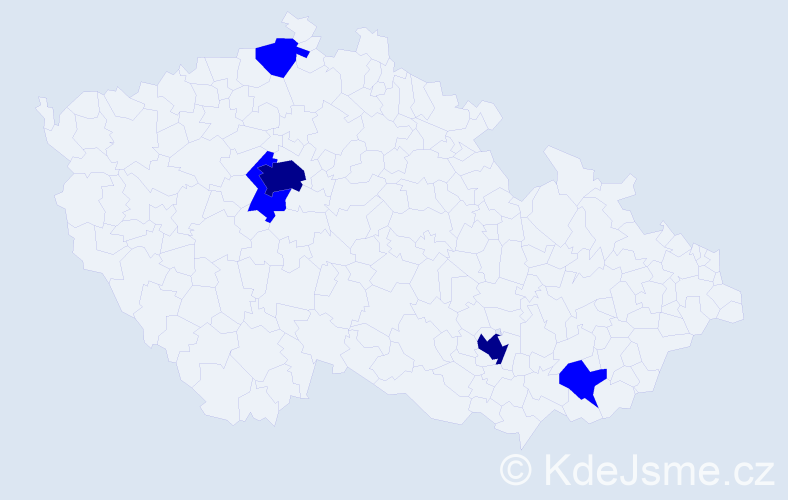 Jméno: 'Gai', počet výskytů 7 v celé ČR