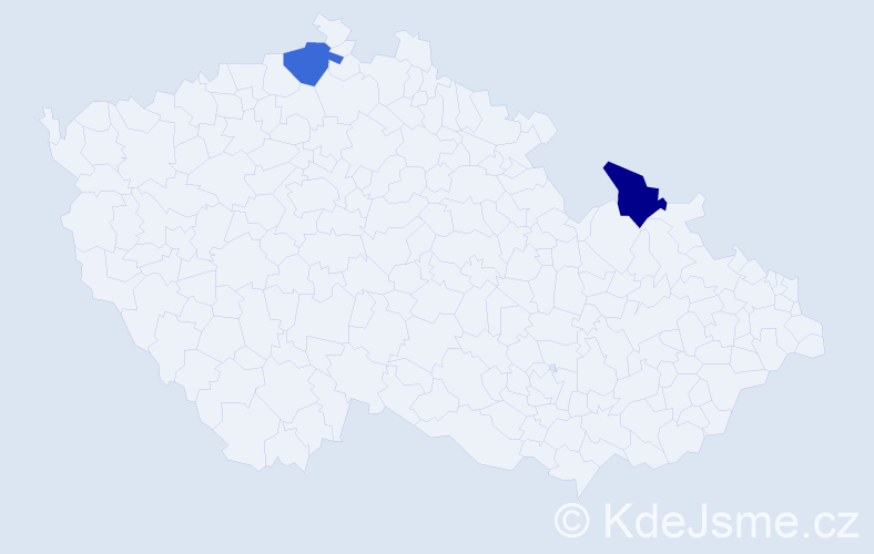 Jméno: 'Kata', počet výskytů 2 v celé ČR