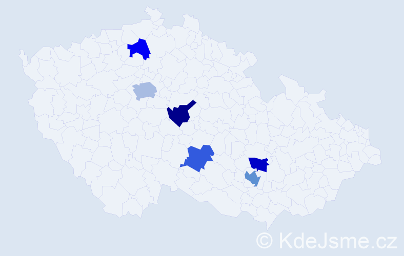 Jméno: 'Saruul', počet výskytů 8 v celé ČR