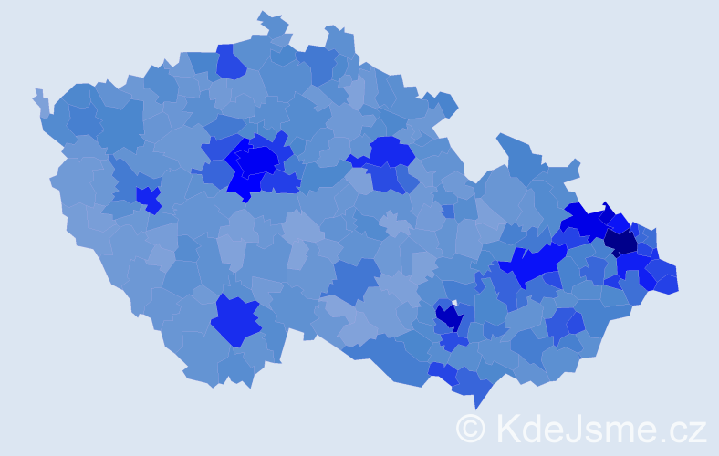 Jméno: 'Gabriela', počet výskytů 31175 v celé ČR