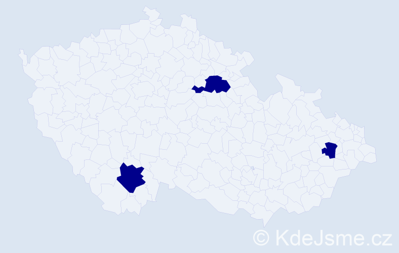 Jméno: 'Marie Emma', počet výskytů 3 v celé ČR