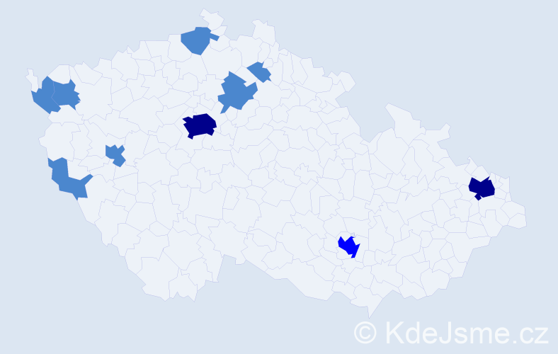 Jméno: 'Van Dao', počet výskytů 15 v celé ČR