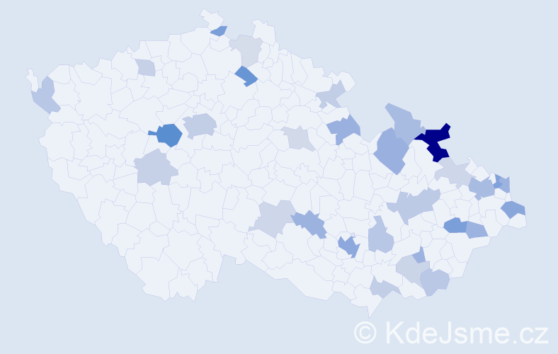 Jméno: 'Nikolaos', počet výskytů 66 v celé ČR