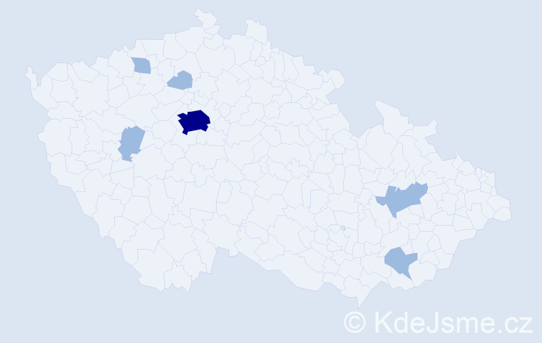 Jméno: 'Toman', počet výskytů 9 v celé ČR
