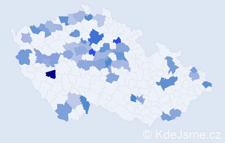 Jméno: 'Kateřina Anna', počet výskytů 74 v celé ČR