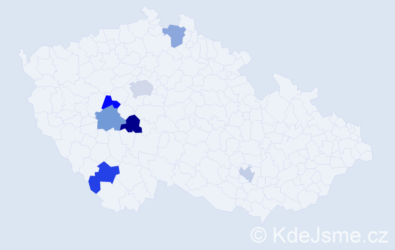 Jméno: 'Thi Phuc', počet výskytů 8 v celé ČR