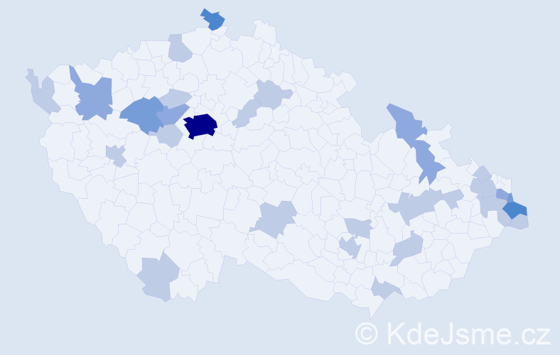 Jméno: 'Kornel', počet výskytů 56 v celé ČR