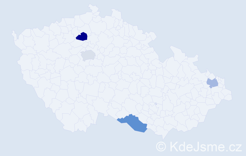 Jméno: 'Duško', počet výskytů 4 v celé ČR