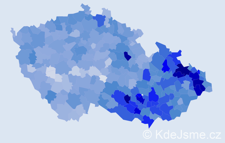Jméno: 'Vítězslav', počet výskytů 9472 v celé ČR