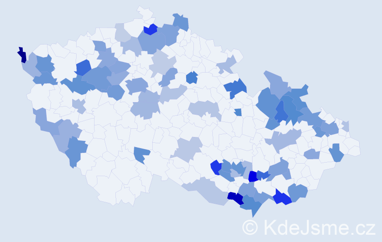 Jméno: 'Rostislava', počet výskytů 122 v celé ČR