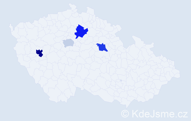 Jméno: 'Iliyan', počet výskytů 5 v celé ČR