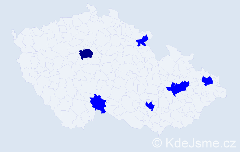 Jméno: 'Melih', počet výskytů 7 v celé ČR