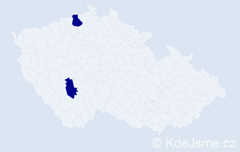 Jméno: 'Shine', počet výskytů 2 v celé ČR