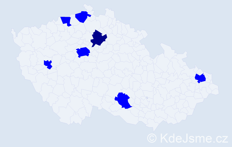 Jméno: 'Duy Minh', počet výskytů 8 v celé ČR