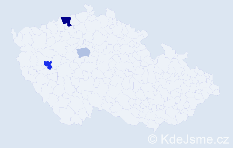 Jméno: 'Adéla Barbora', počet výskytů 3 v celé ČR