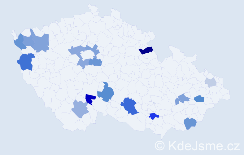 Jméno: 'Lajla', počet výskytů 19 v celé ČR