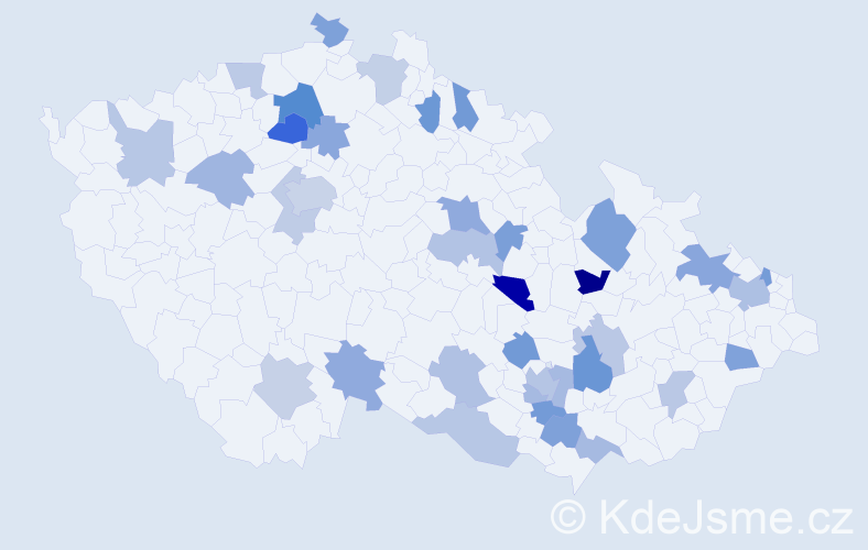 Jméno: 'Blahomír', počet výskytů 53 v celé ČR