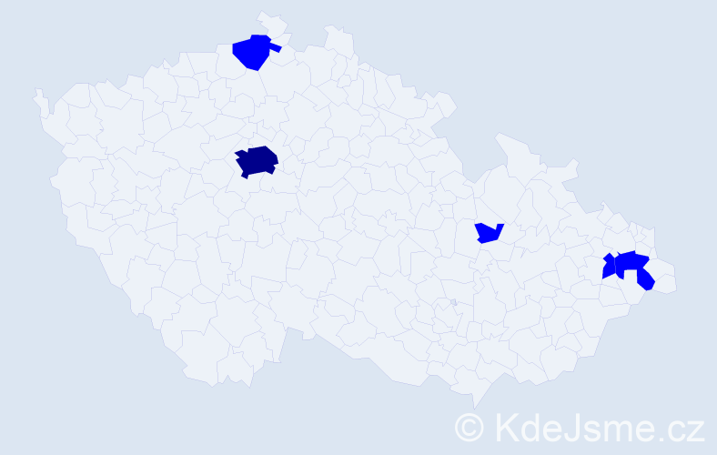 Jméno: 'Rostyslav', počet výskytů 6 v celé ČR