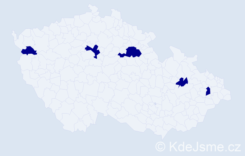 Jméno: 'Van Khiem', počet výskytů 5 v celé ČR