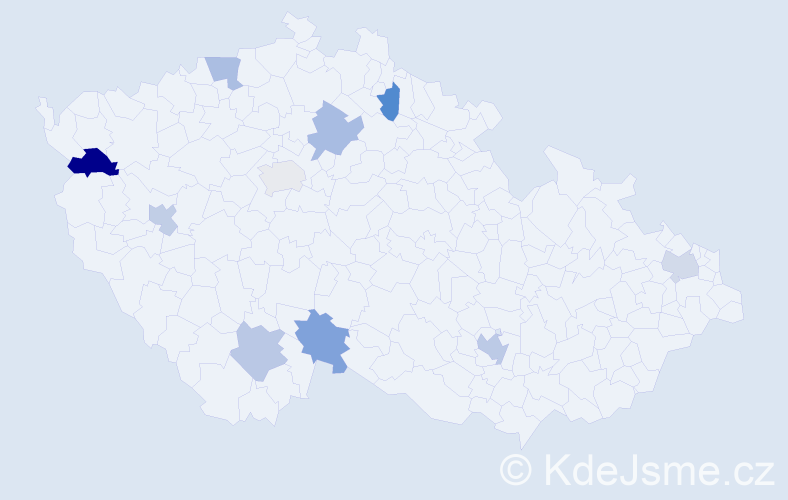 Jméno: 'Martin Daniel', počet výskytů 12 v celé ČR