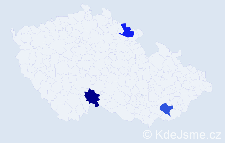 Jméno: 'Maria Danuta', počet výskytů 3 v celé ČR