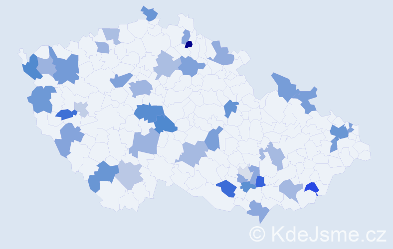 Jméno: 'Tereza Marie', počet výskytů 56 v celé ČR