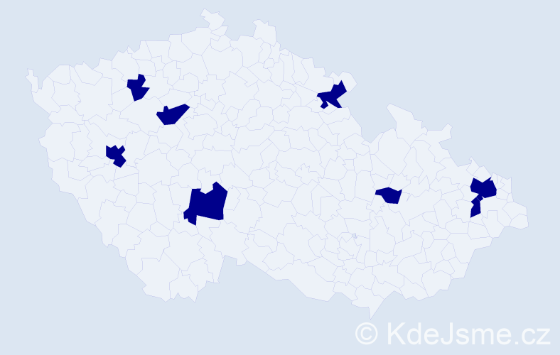 Jméno: 'Jaromir', počet výskytů 8 v celé ČR