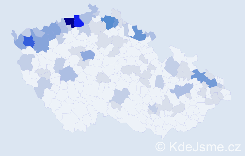 Jméno: 'Hannelore', počet výskytů 200 v celé ČR