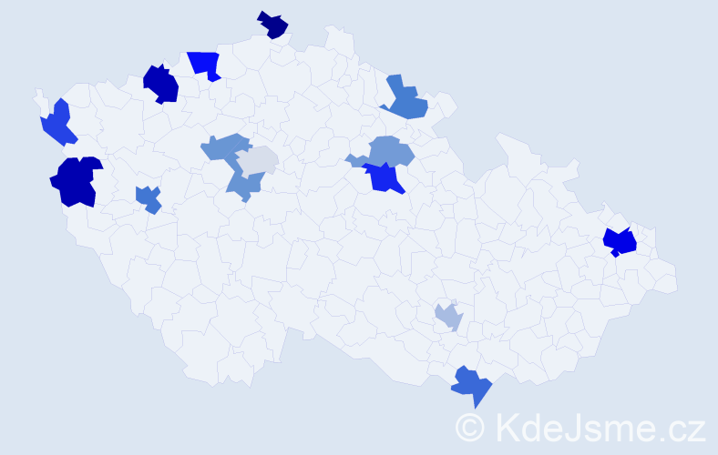 Jméno: 'Quoc Khanh', počet výskytů 23 v celé ČR