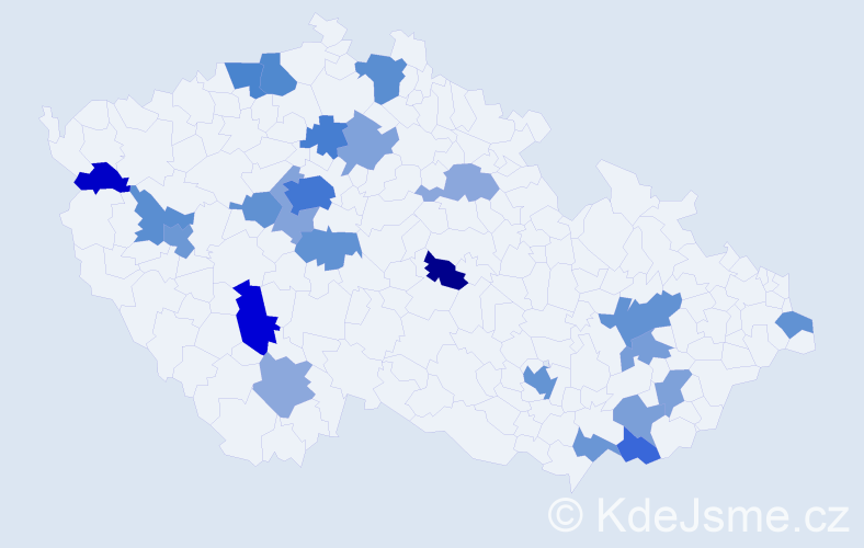 Jméno: 'Sofija', počet výskytů 48 v celé ČR