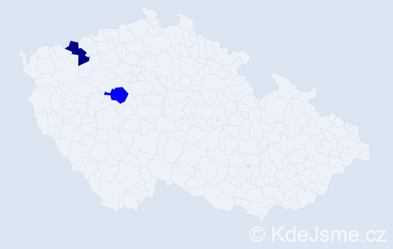 Jméno: 'Heliodora', počet výskytů 2 v celé ČR