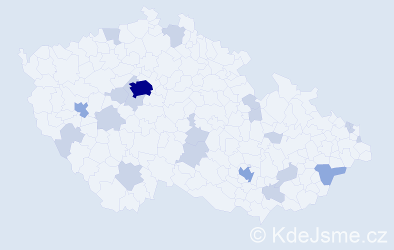 Jméno: 'Áron', počet výskytů 37 v celé ČR