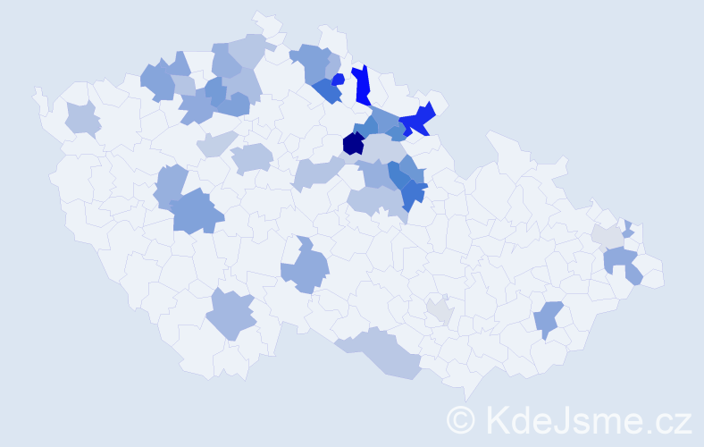 Jméno: 'Oluša', počet výskytů 64 v celé ČR