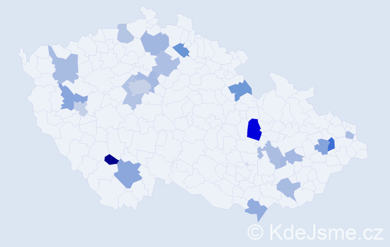 Jméno: 'Ludislava', počet výskytů 28 v celé ČR