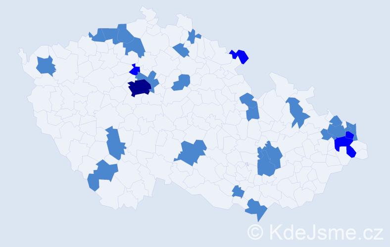Jméno: 'Apolonia', počet výskytů 36 v celé ČR
