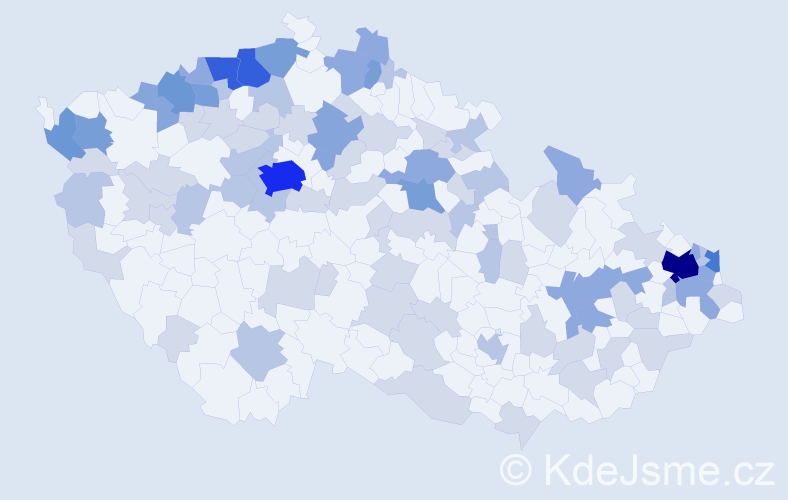 Jméno: 'Bartolomej', počet výskytů 217 v celé ČR