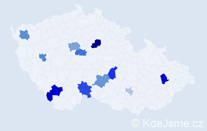 Jméno: 'Arna', počet výskytů 17 v celé ČR