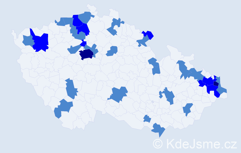 Jméno: 'Apolonia', počet výskytů 51 v celé ČR