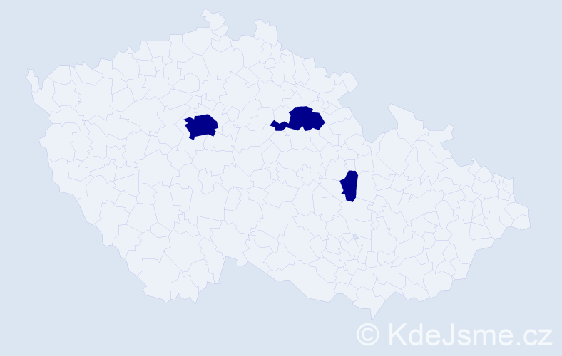 Jméno: 'El Mahdi', počet výskytů 3 v celé ČR