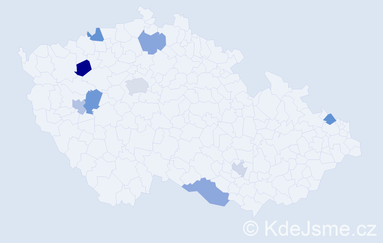 Jméno: 'Miro', počet výskytů 10 v celé ČR