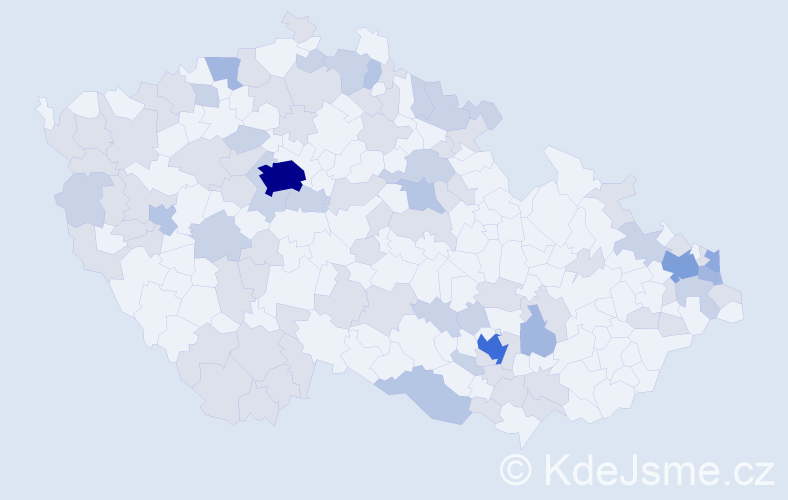 Jméno: 'Markus', počet výskytů 172 v celé ČR