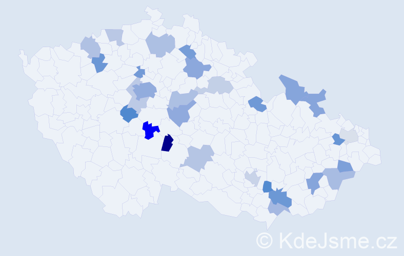 Jméno: 'Jovanka', počet výskytů 43 v celé ČR